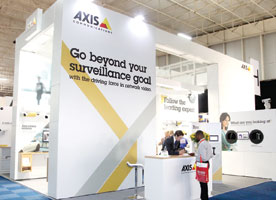 Axis Communication’s stand.